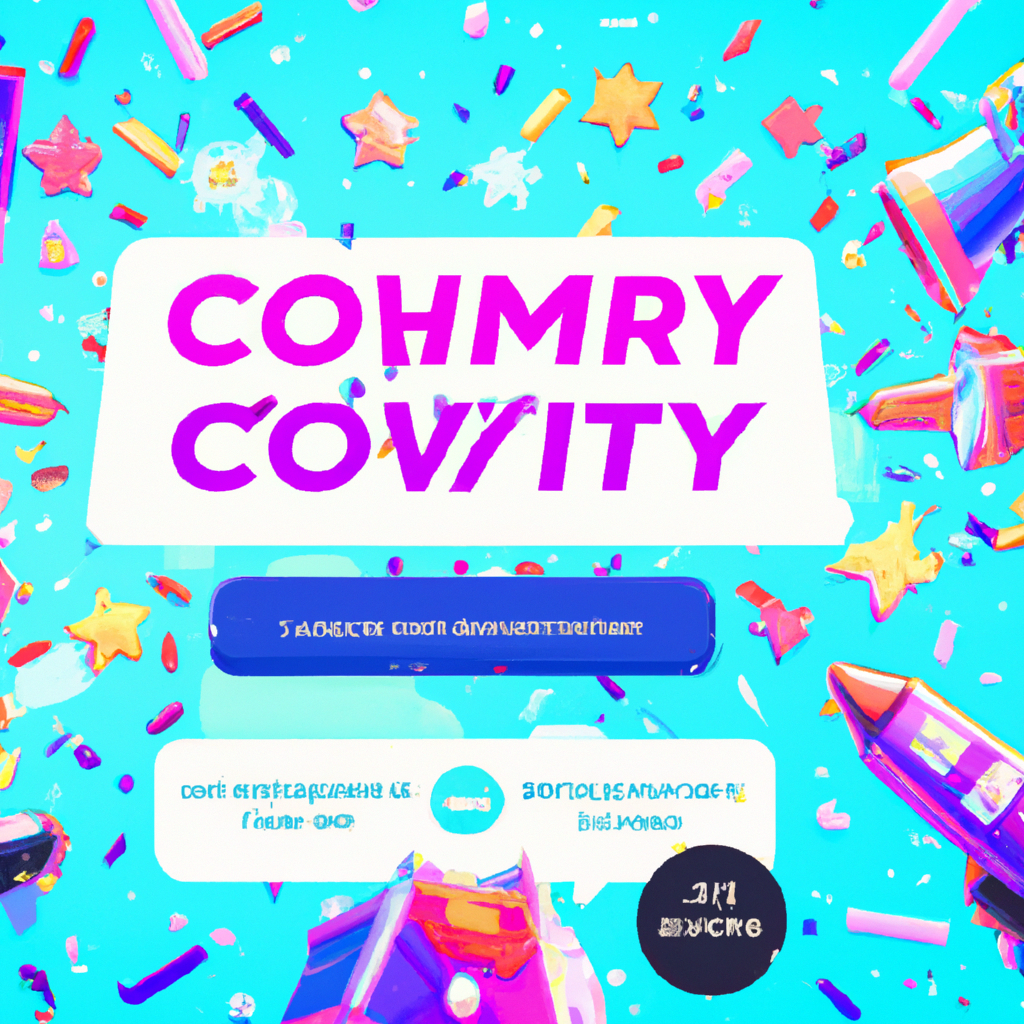 Snapshot: co-op victory, neon skyline, confetti